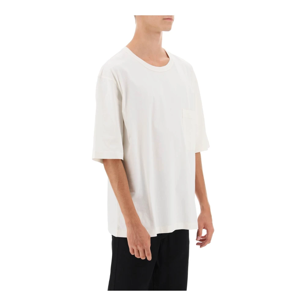 Lemaire Oversized T-Shirt met zakje White Heren
