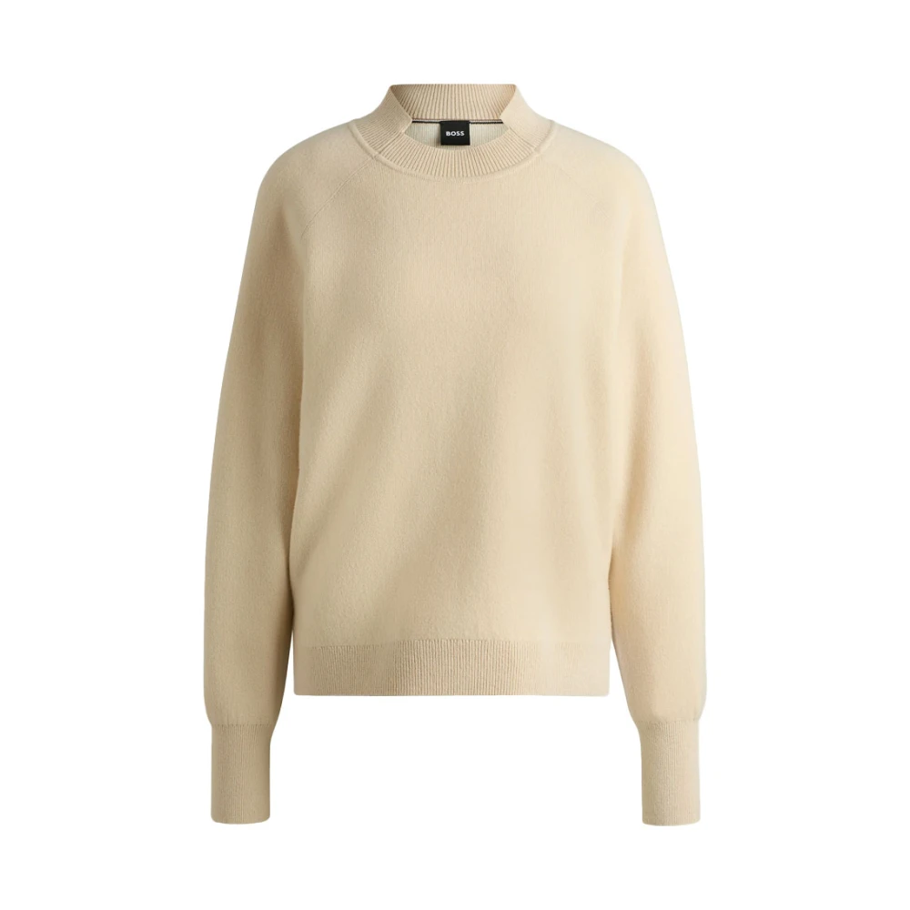 Hugo Boss Zachte Beige Gebreide Trui Beige Dames