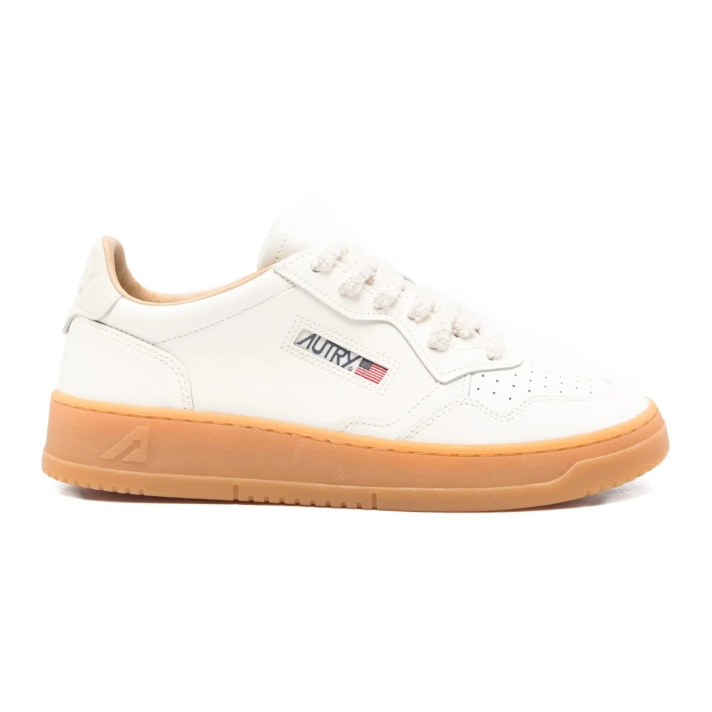 Autry Men's Beige Sneakers, 7 Uk, Medalist Low