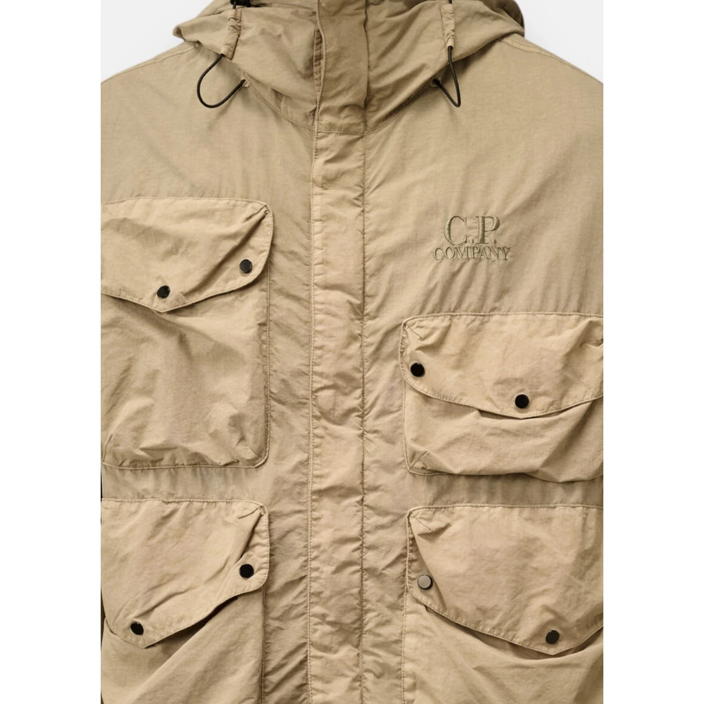 C.P. Company Vintage Nylon Goggle Jas Beige Heren