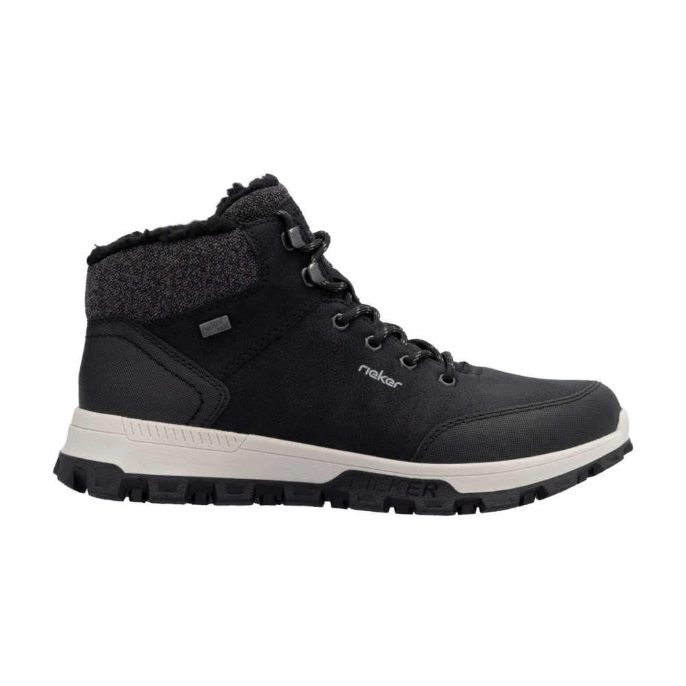 Rieker Men's Black Casual Closed Ankle Boots - Winter Boots - 8 Uk - Shoes