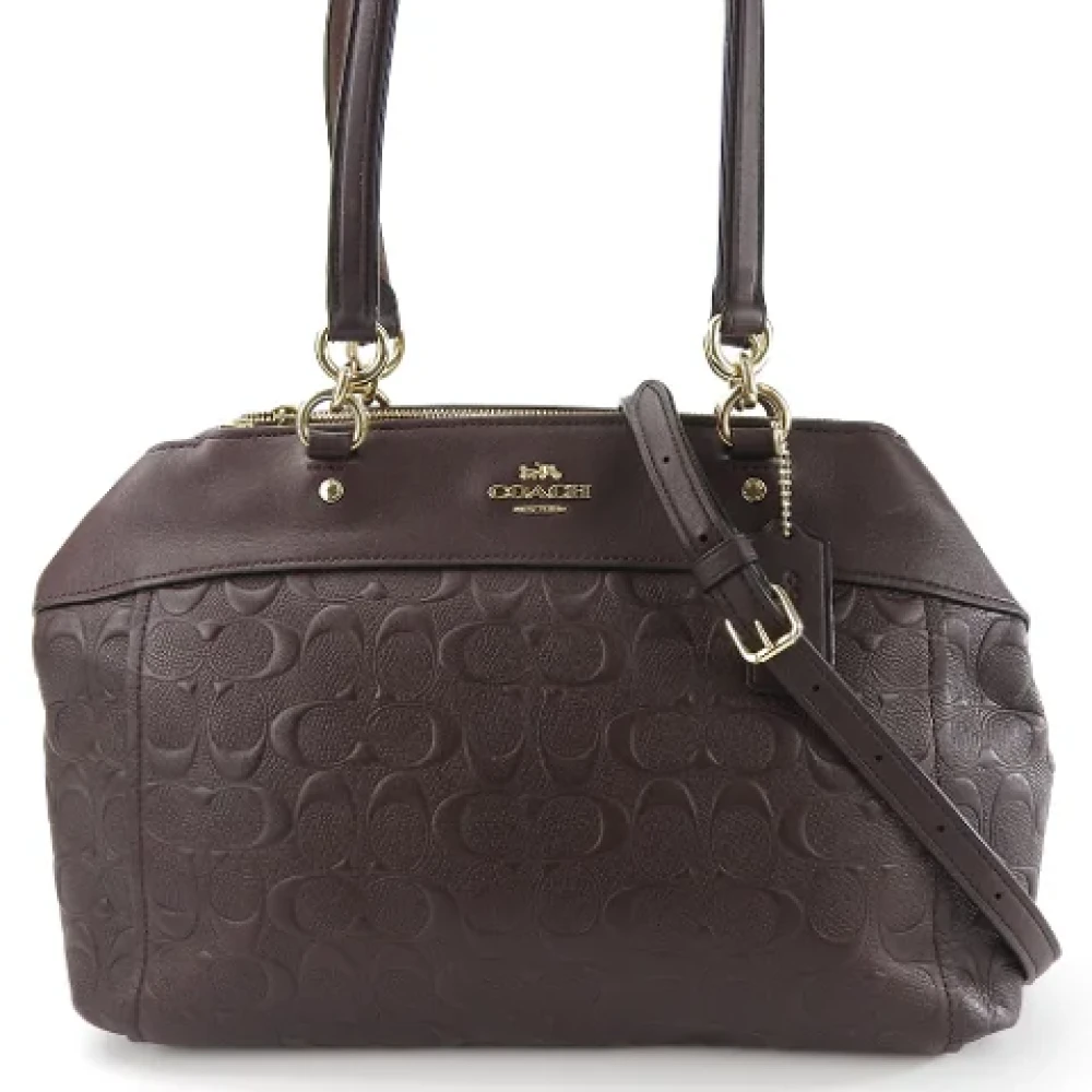 Coach Pre-owned Leather handbags Purple Dames
