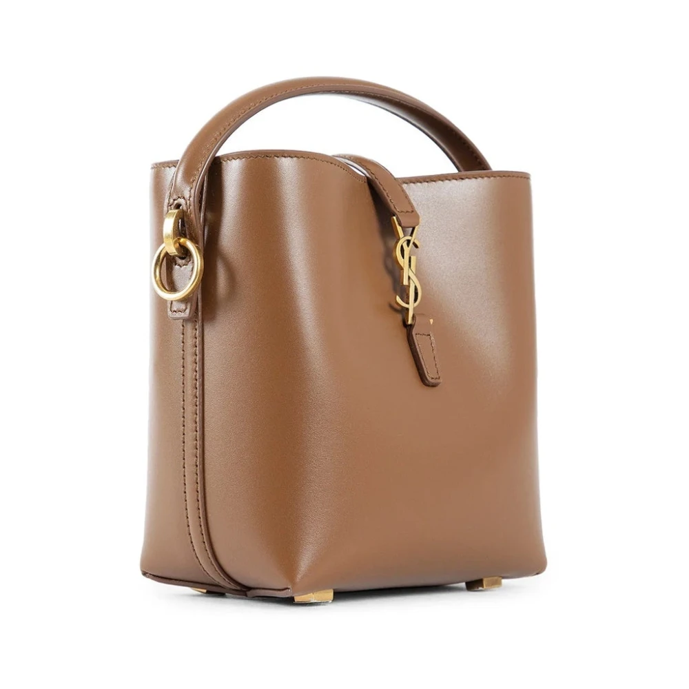 Saint Laurent Mini Schoudertas met Cassandre-sluiting Brown Dames