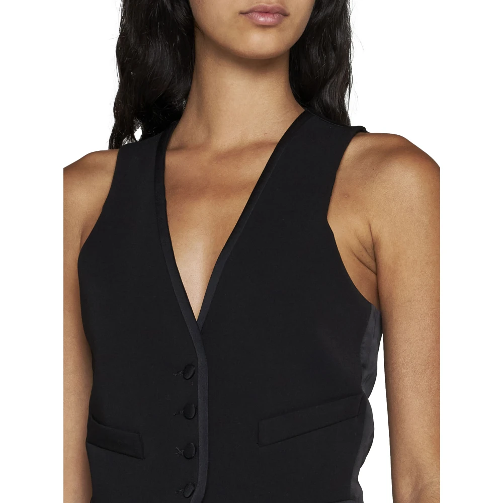 Blanca Vita Stijlvol Gilet Top Black Dames