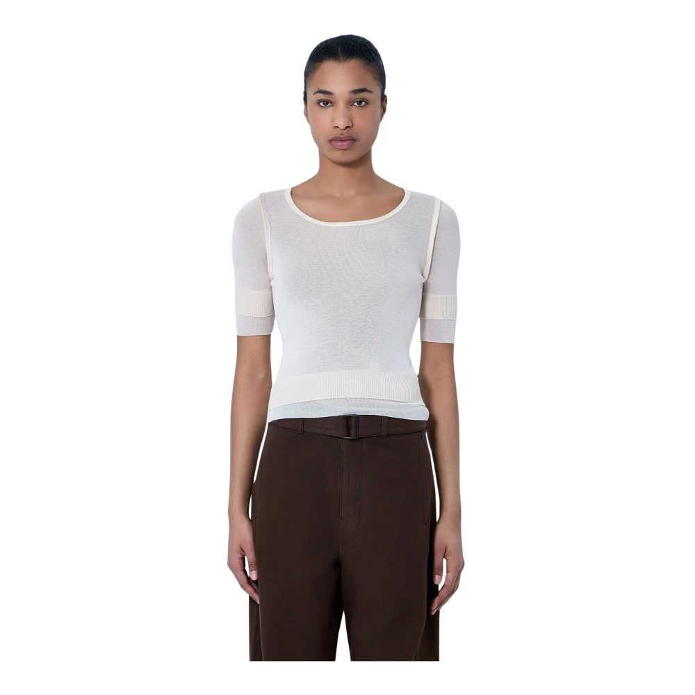 Lemaire Donna Beige Maglie, S, New,
