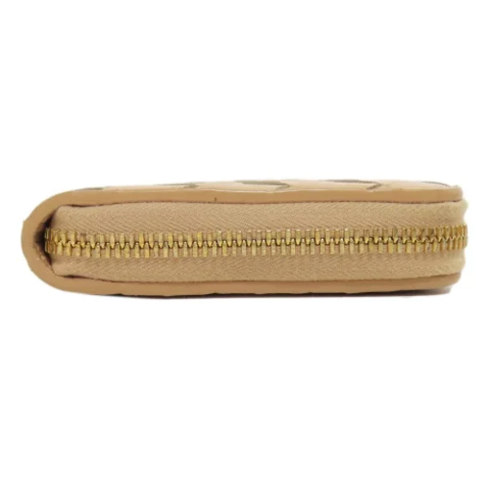 Bottega Veneta Vintage Pre-owned Leather wallets Beige Dames