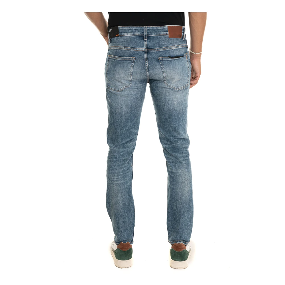 Boss Slim-Fit 5-Pocket Jeans met Uitsparingen Blue Heren
