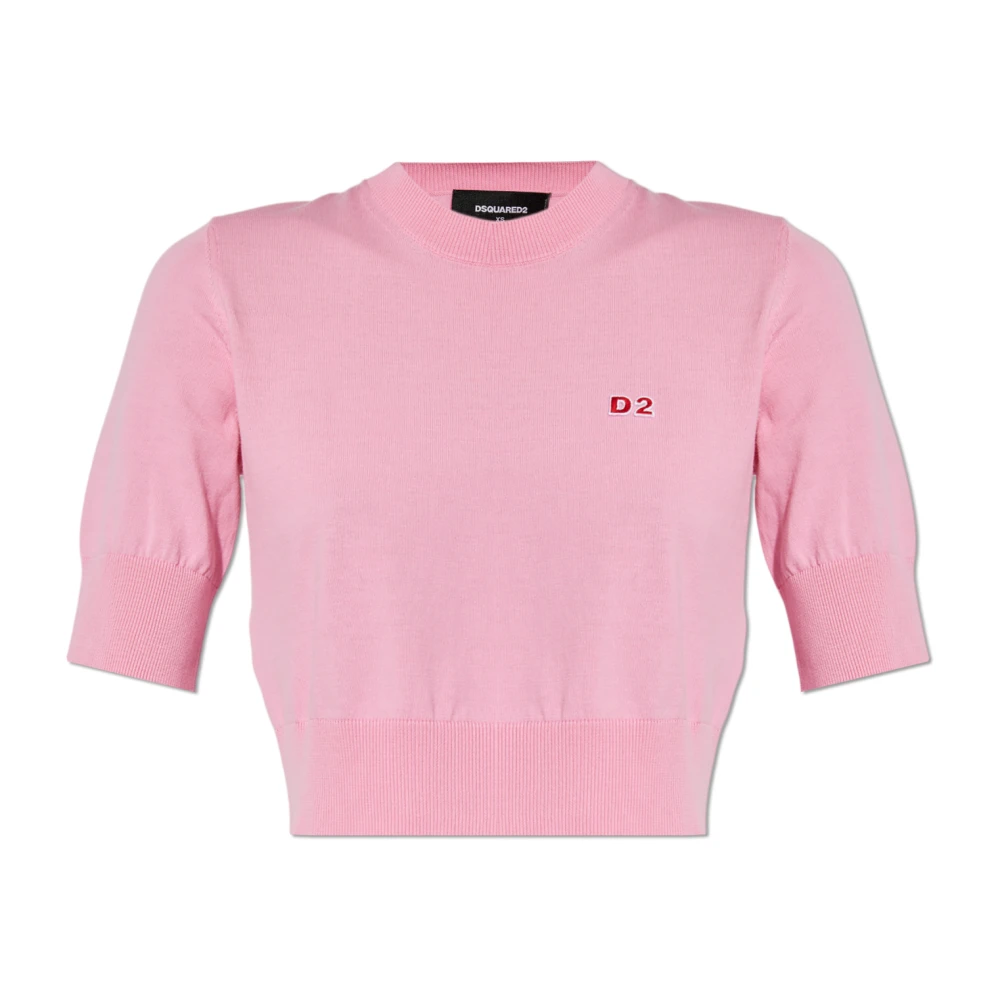 Dsquared2 Top met logo Pink Dames