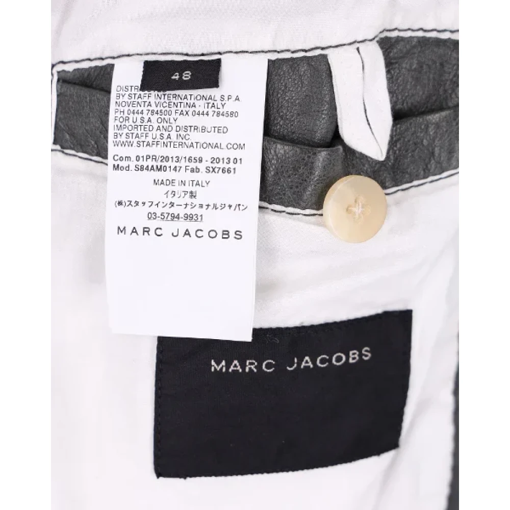 Marc Jacobs Pre-owned Leather outerwear Blue Heren