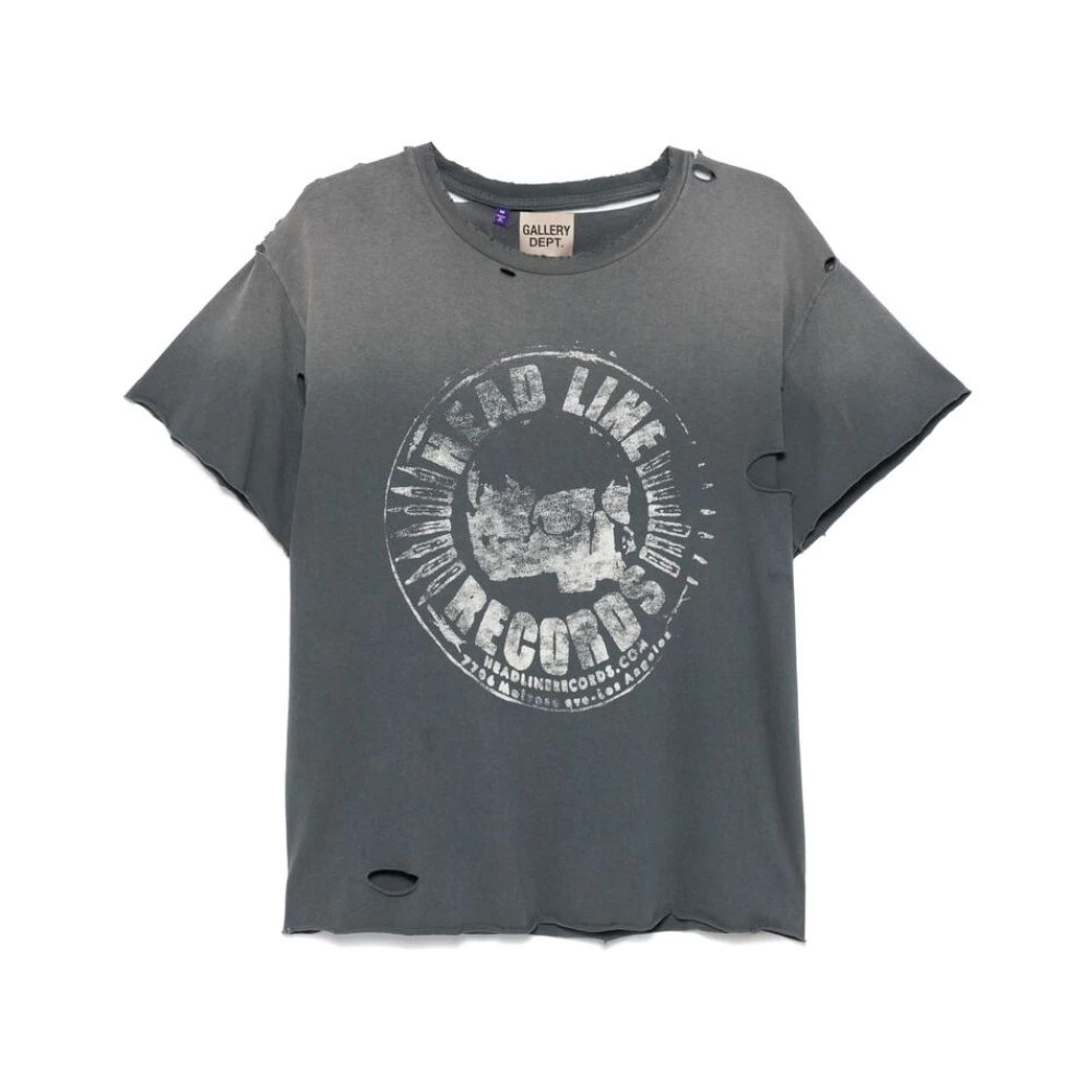 Gallery Dept. Versleten Grafische Print T-shirt Gray Heren