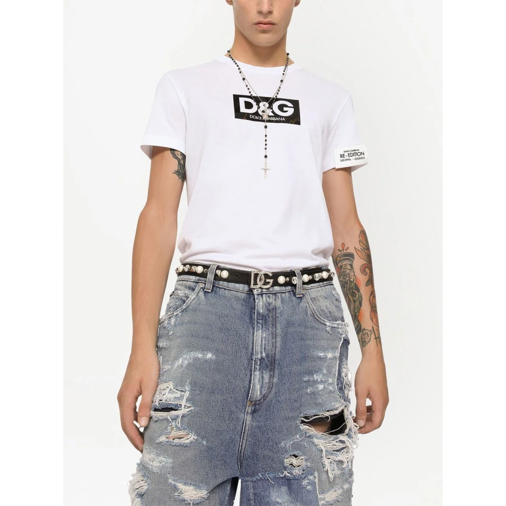 Dolce & Gabbana Wit T-shirt voor mannen White Heren