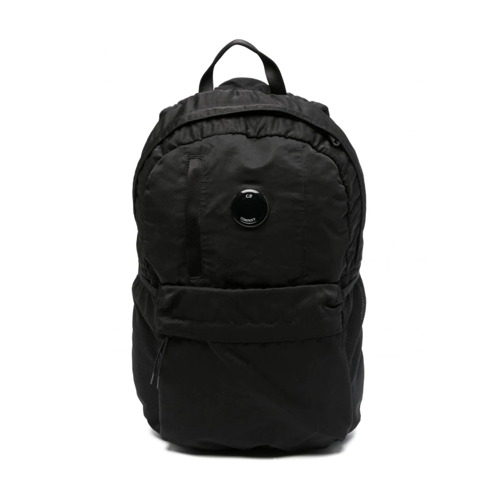 C.P. Company Zwarte Nylon Rugzak met Lens Detail Black Unisex