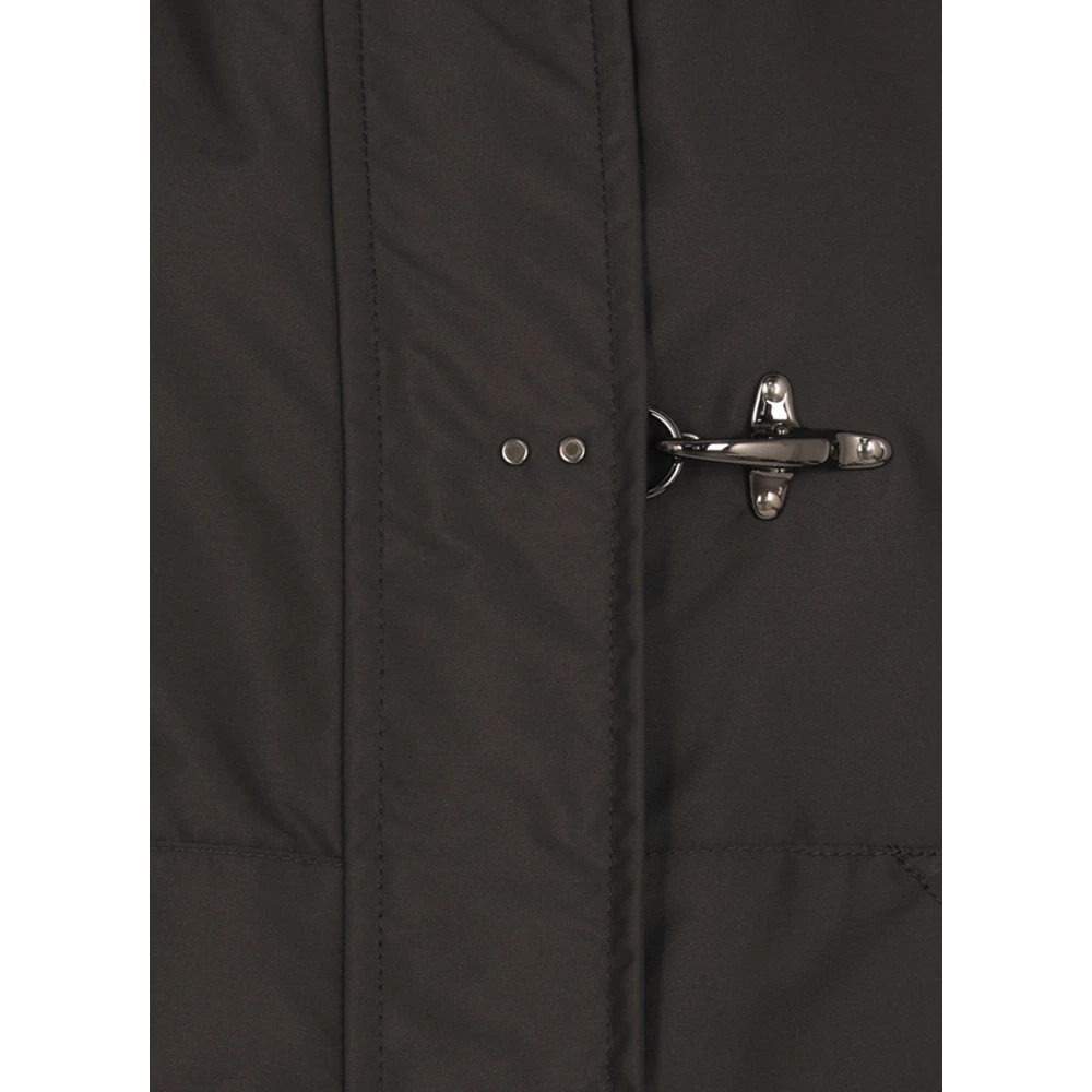 Fay Waterdichte parka met capuchon en zakken Black Dames
