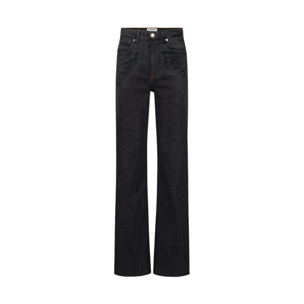 Iceberg Wijde pasvorm 5 zakken broek Black Dames