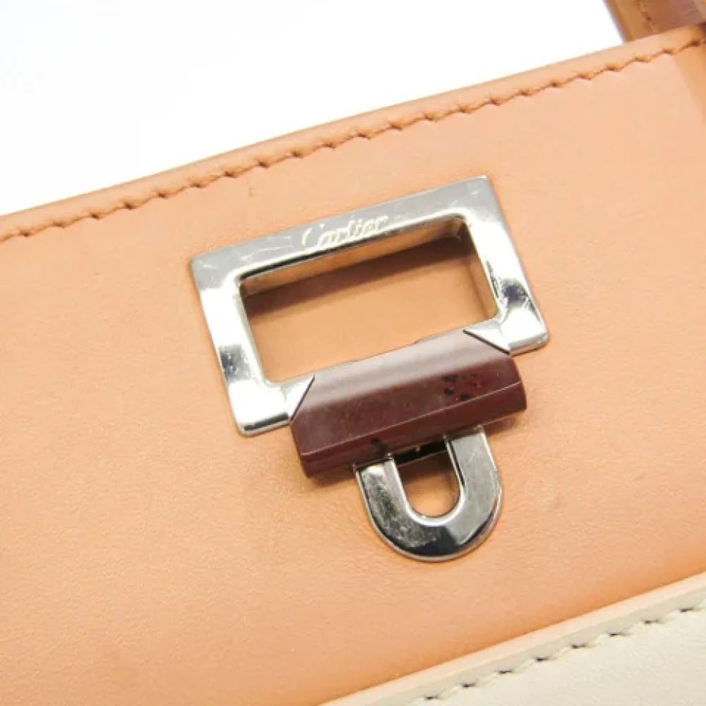 Cartier Vintage Pre-owned Leather handbags Brown Dames
