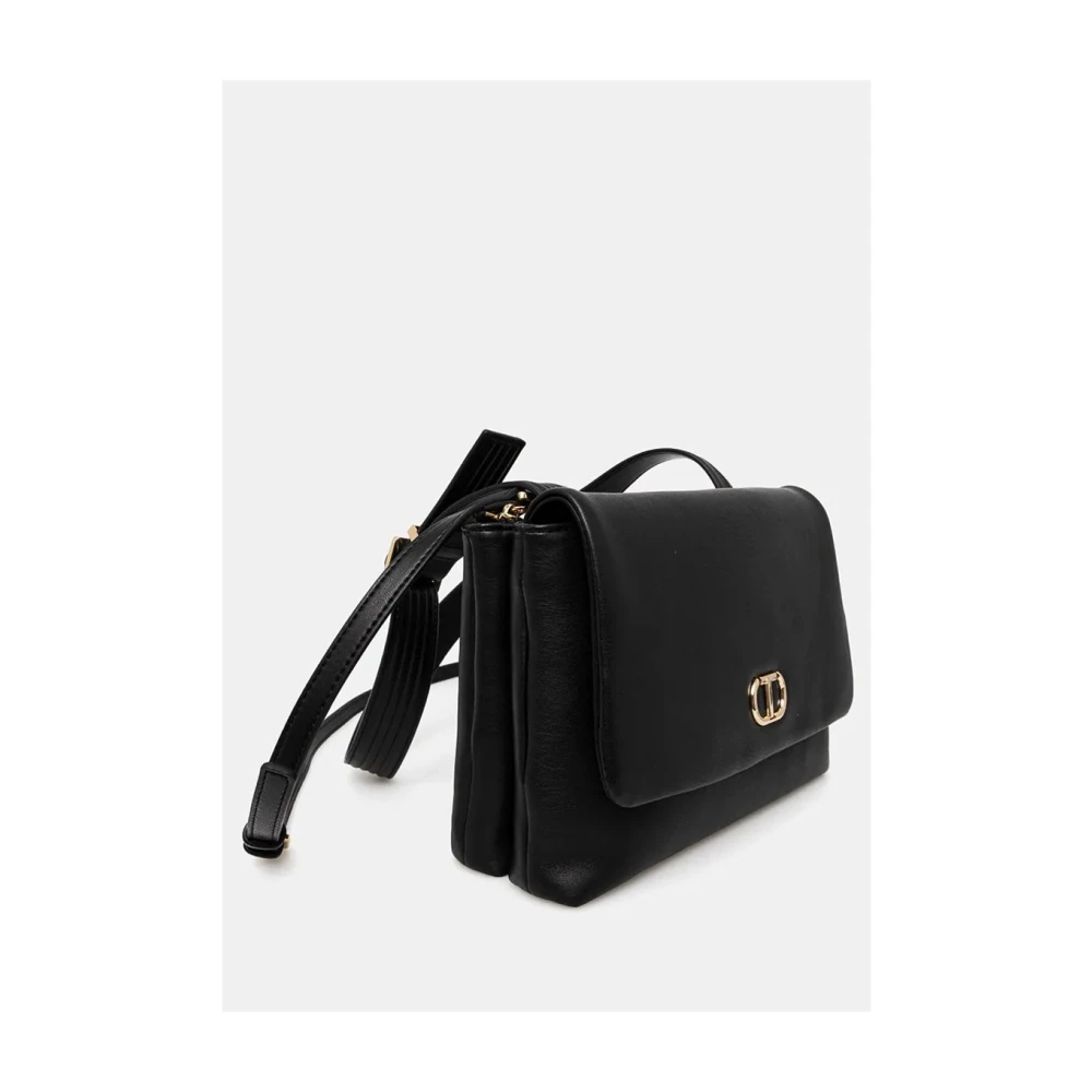 Twinset Zwarte Synthetische Schoudertas Multifunctioneel Model Black Dames