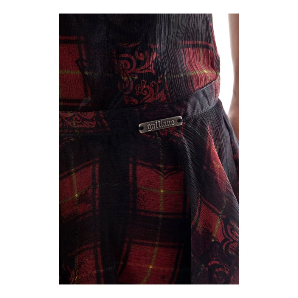 John Galliano Korte Zwarte Rok met Zijrits Black Dames