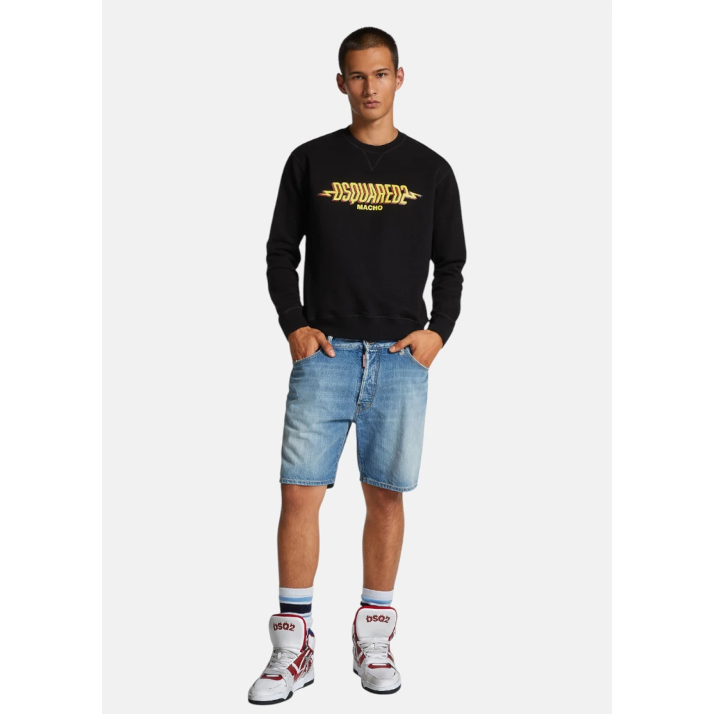 Dsquared2 Lichte Wassing Marine Shorts Blue Heren
