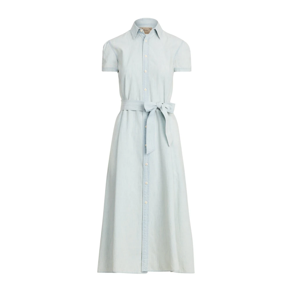 Ralph Lauren Katoenen midi jurk Blue Dames