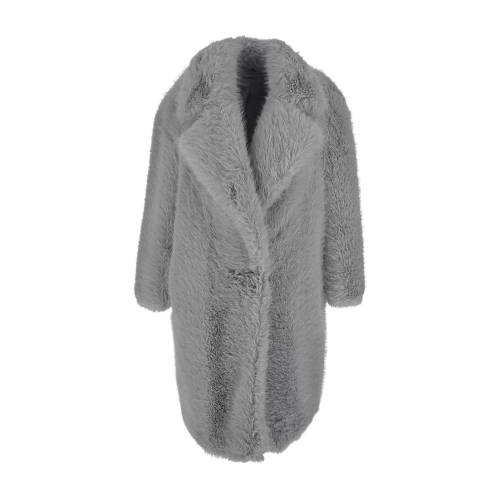 SPORTMAX Faux Fur Damesjas Gray Dames