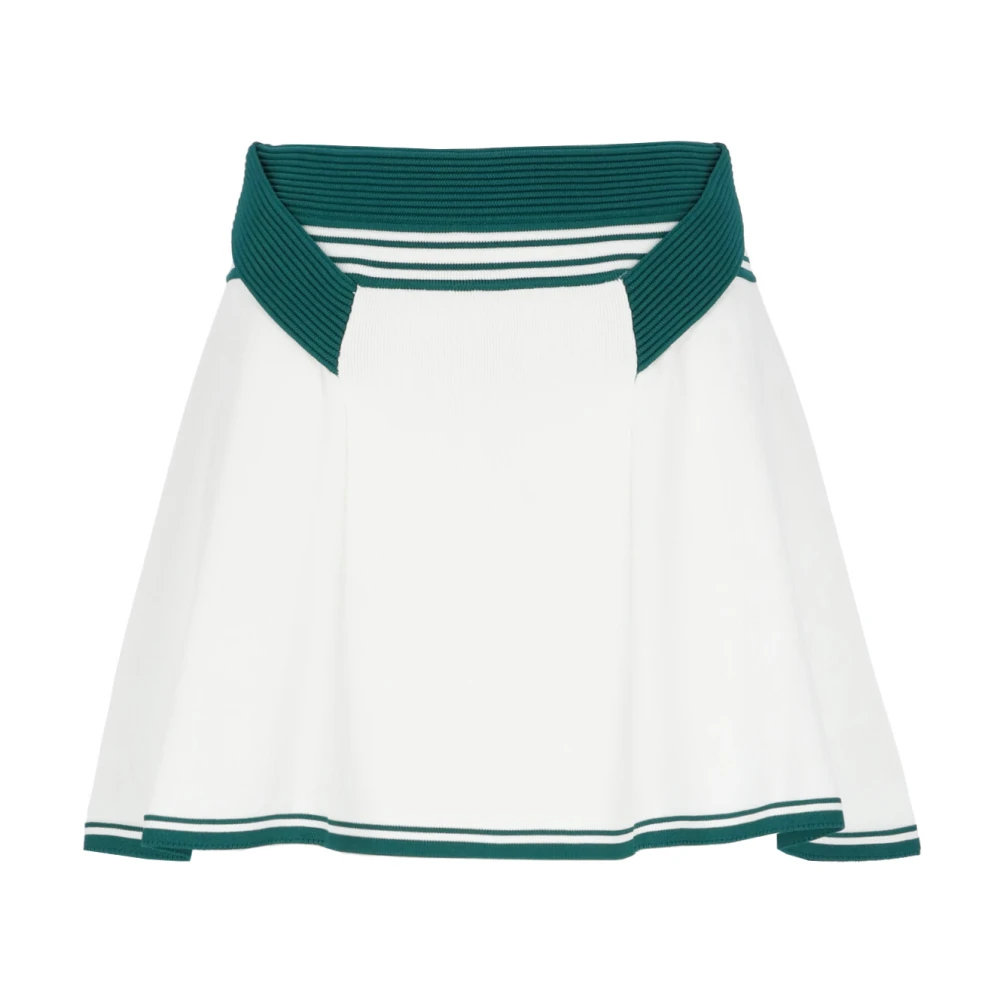 Casablanca Witte Rayon Rok Elastische Taille White Dames
