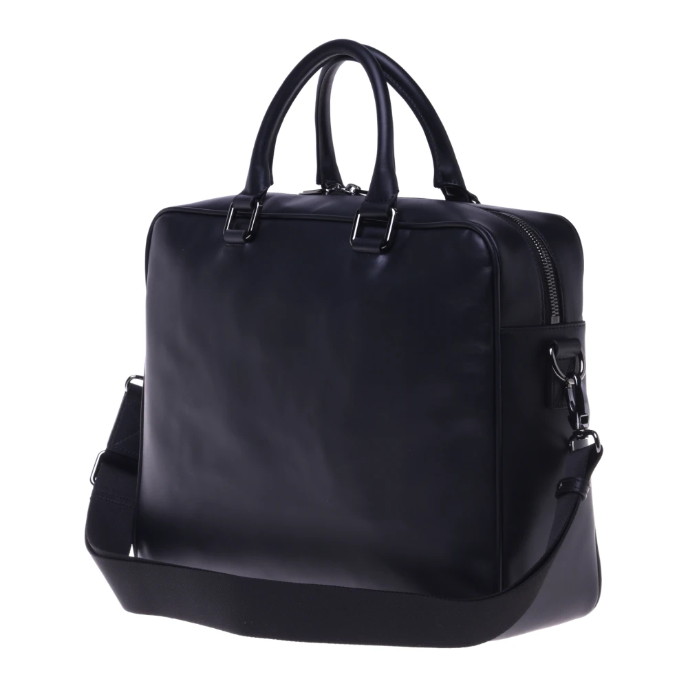 Baldinini Professional bag with black braided print Black Heren