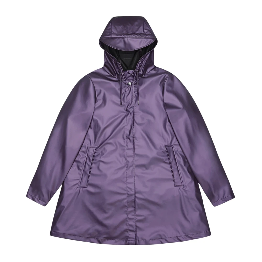 Rains Women's Purple A-Line W Jacket W3 - Rain Jackets - Xs - Jackets