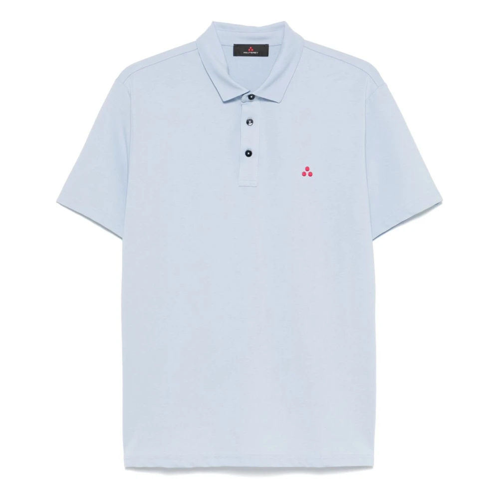 Peuterey Men's Blue Polo Shirts, L, Short Sleeve Polo
