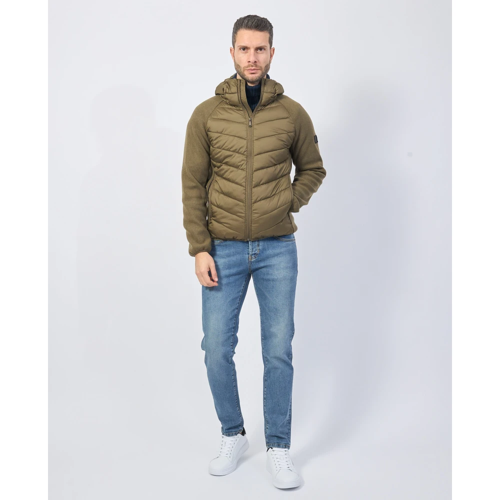 YES ZEE Groene Winterjas Stijlvolle Mode Green Heren