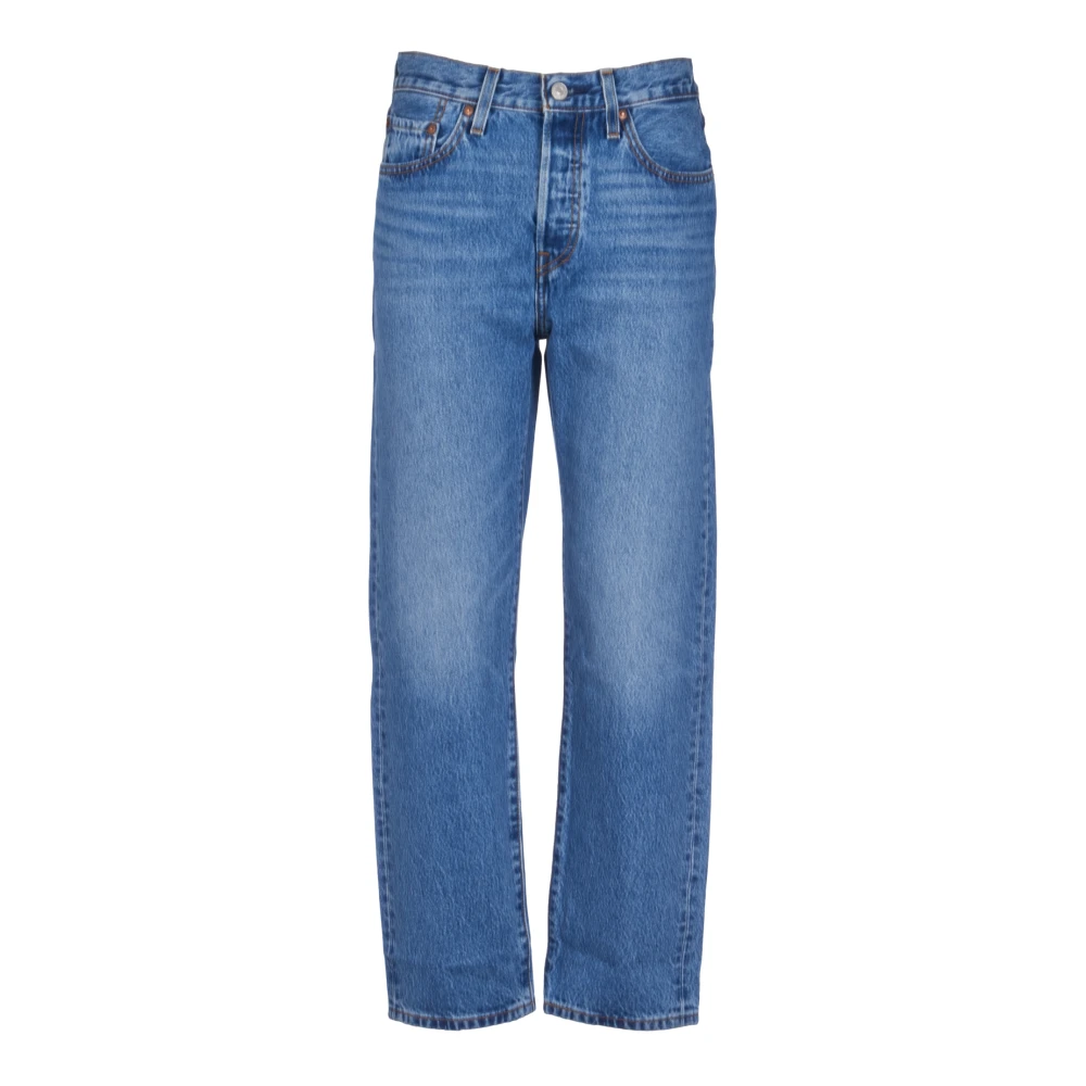 Levi's Klassieke rechte pijp crop jeans Blue Dames