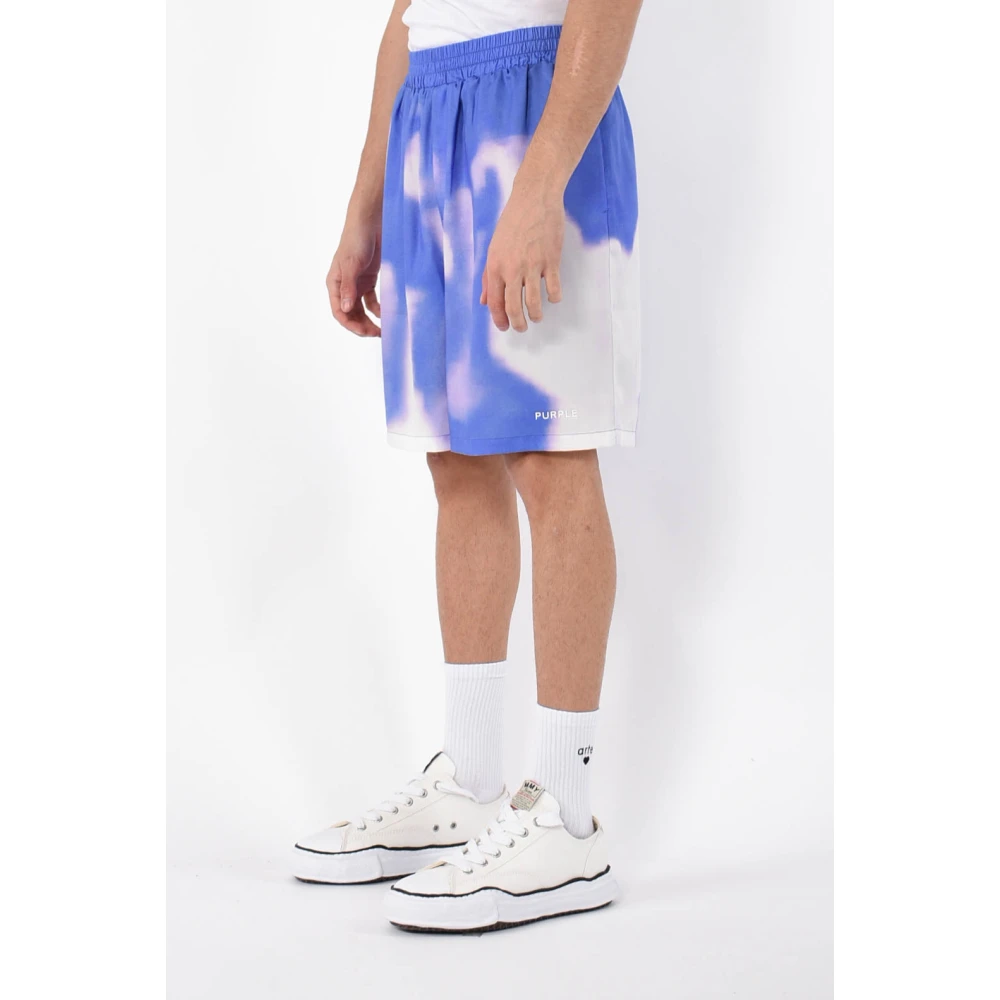 Purple Brand Gedrukte Lyocell Twill Bermuda Shorts Multicolor Heren