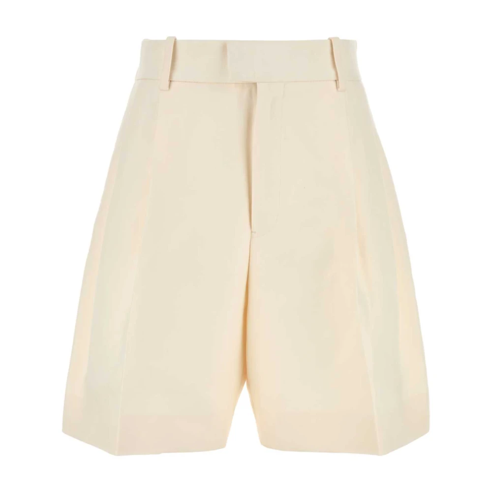 Jil Sander Ivory Cotton Bermuda Shorts Beige Dames