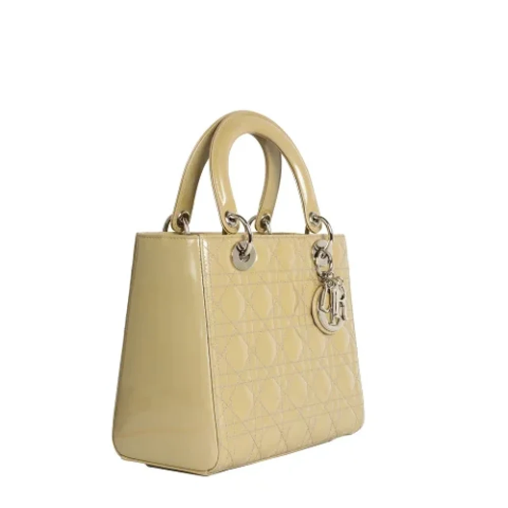 Dior Vintage Pre-owned Leather dior-bags Beige Dames