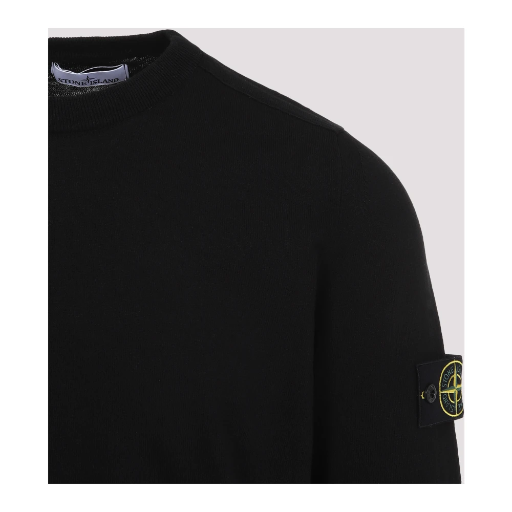 Stone Island Zwarte Trui voor Mannen Black Heren
