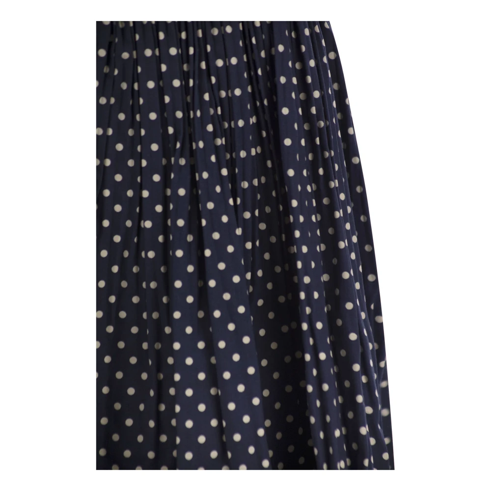 Ralph Lauren Bloemen A-lijn rok met gerimpelde taille Blue Dames