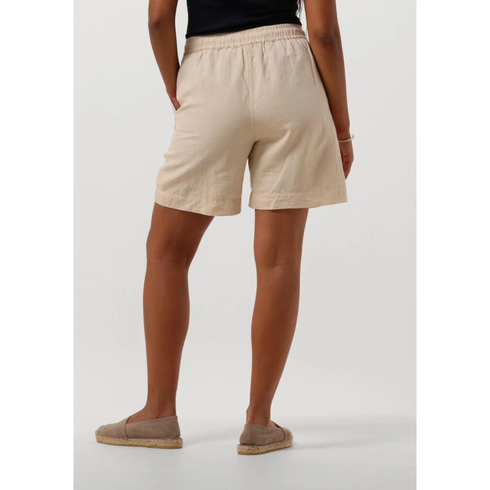 NEO NOIR Linnen Shorts voor Zomerse Dagen Beige Dames