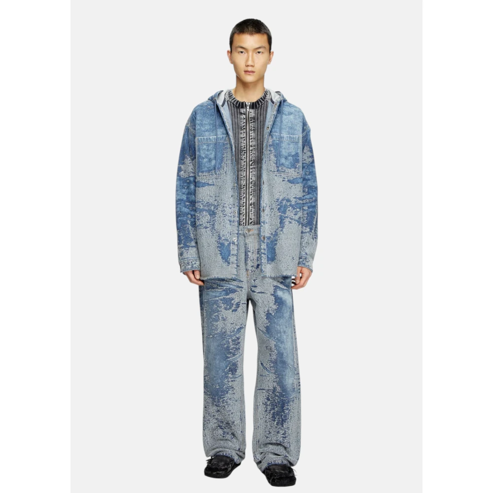 Diesel Relaxed-Fit jeans met unieke stijl Blue Heren