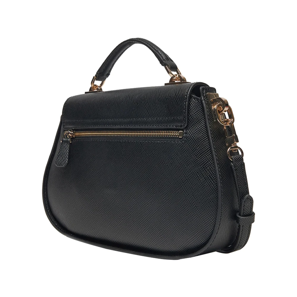Guess Elegante Zwarte Handtas met Gouden Details Black Dames