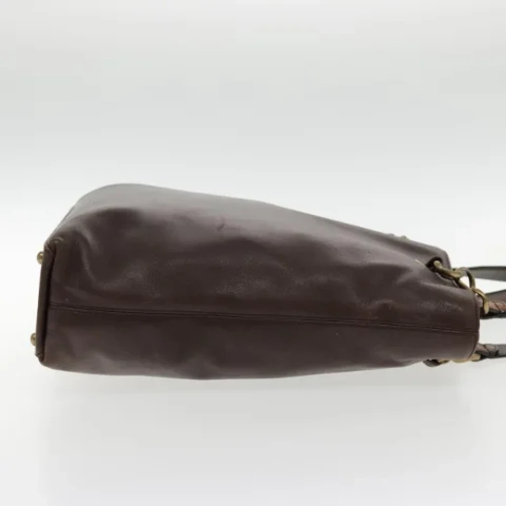 Chanel Vintage Pre-owned Leather chanel-bags Brown Dames