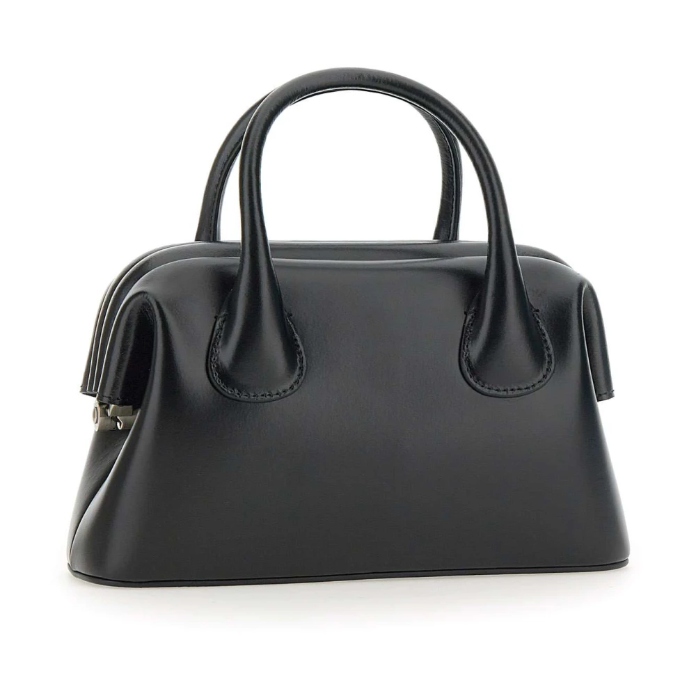 Osoi Zwarte Leren Handtas Boat Mini Black Dames