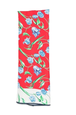 Silk Floral Fyrkantig Sjal