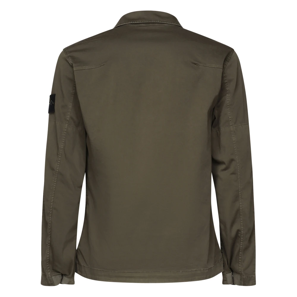 Stone Island Bruine Katoenen Ritsjas met Zakken Brown Heren