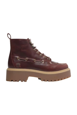 Burgundy Street Boot för kvinnor