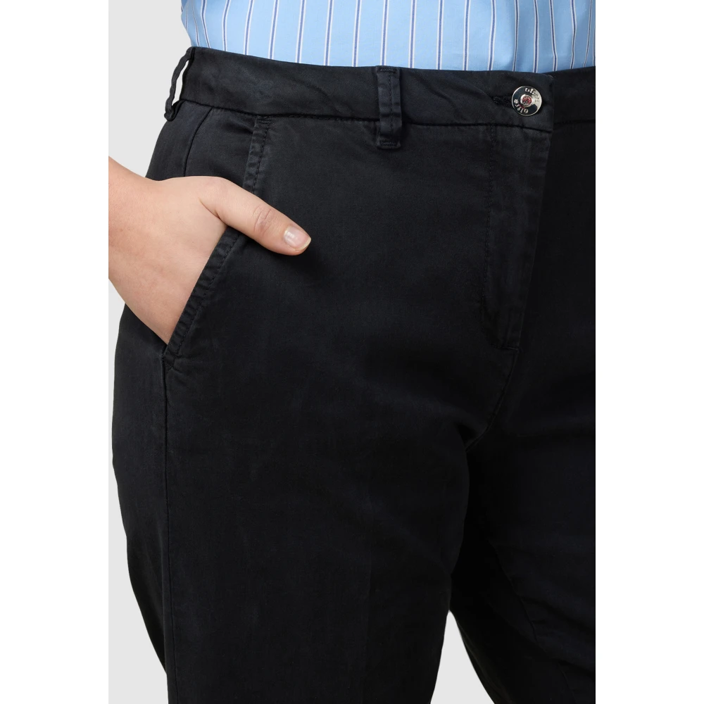 Oltre New York Tencel Blend Skinny Broek Blue Dames