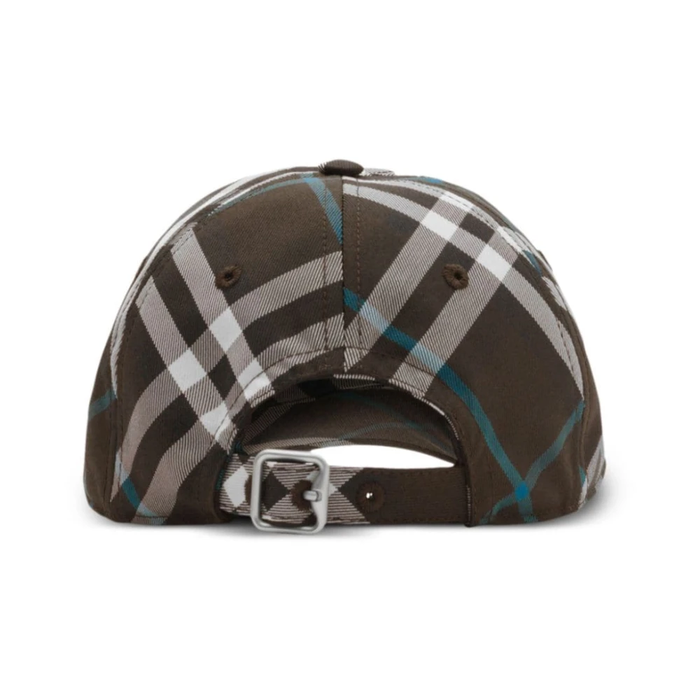 Burberry Check Baseball Cap met Equestrian Knight Patch Multicolor Heren