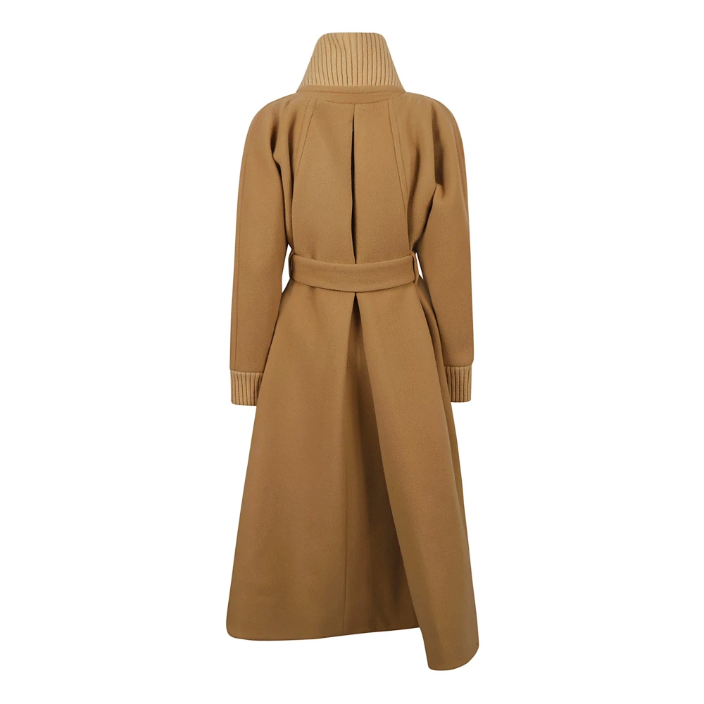 Patou Oversized Cashmere Wool Coat Brown Dames