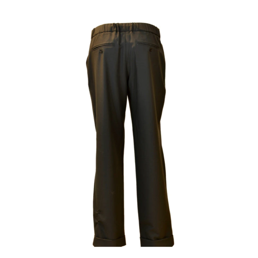 Max Mara Wollen broek met hoge taille recht model Black Dames