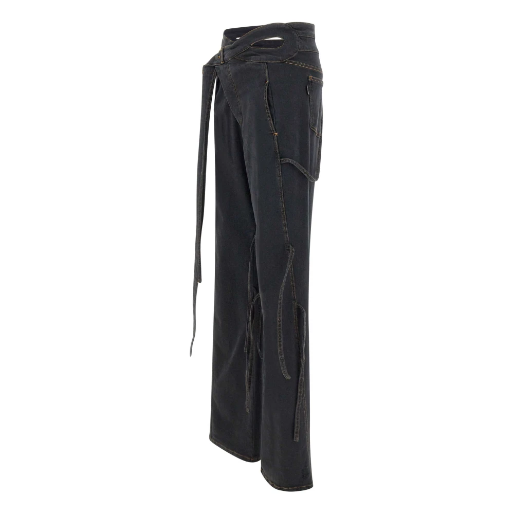 Ottolinger Handtekening Wrap Denim Jeans Gray Dames