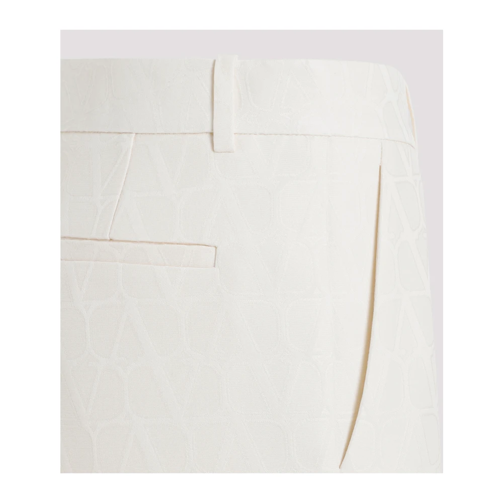 Valentino Crepe broek in ivoor White Dames