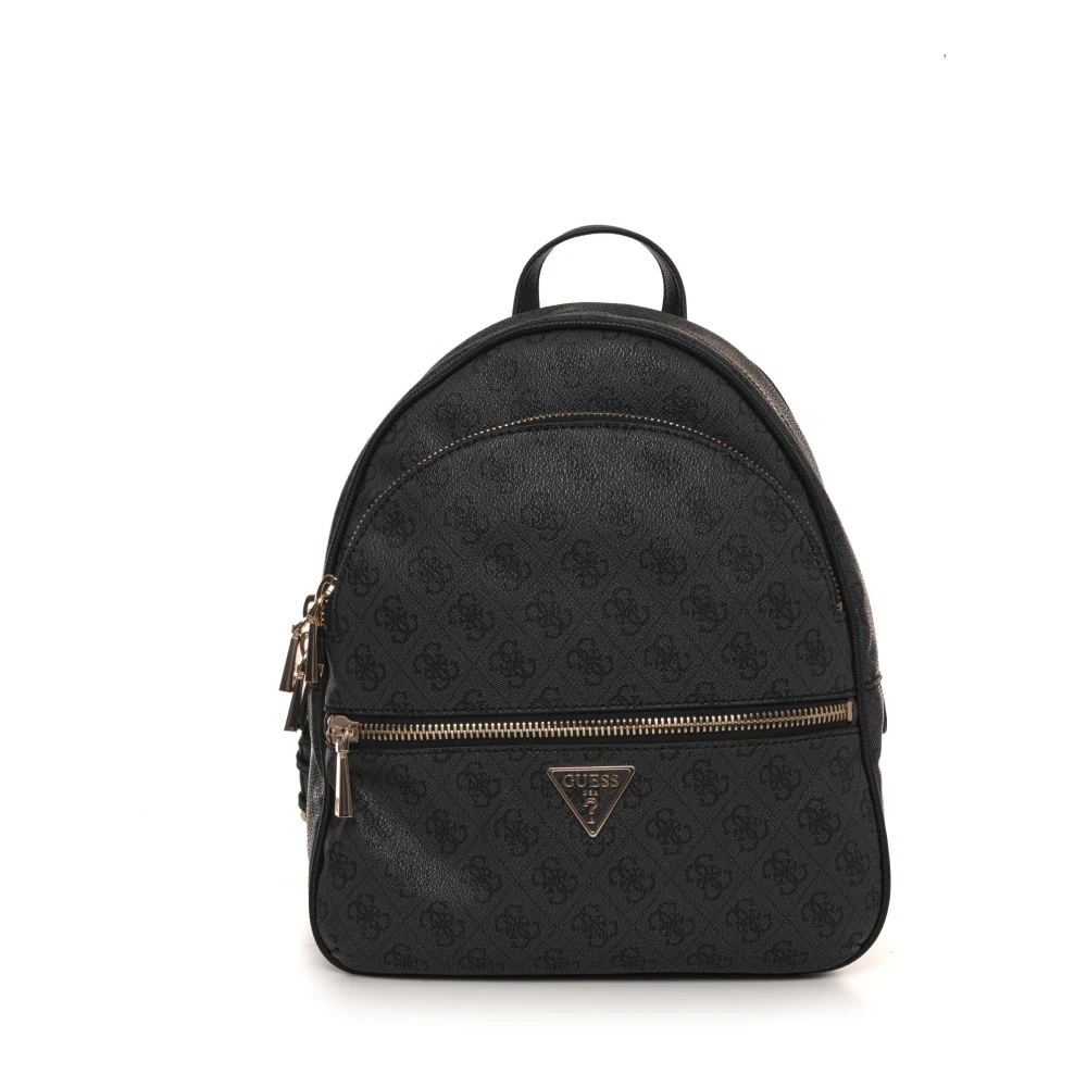 Guess Stijlvolle Rugzak met Verstelbare Banden Black Dames